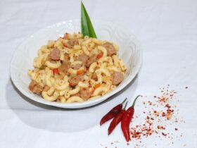 Homemade easy meatball pasta